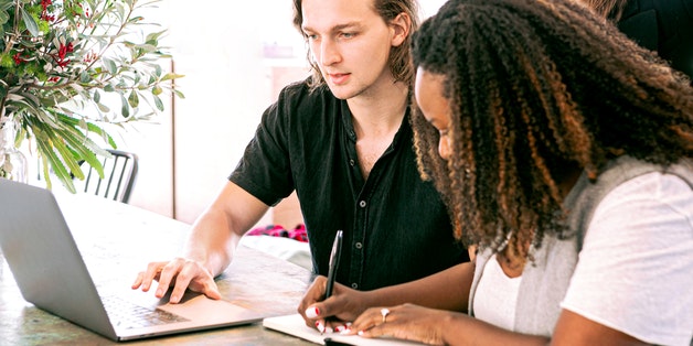 group-looking-at a-computer-screen