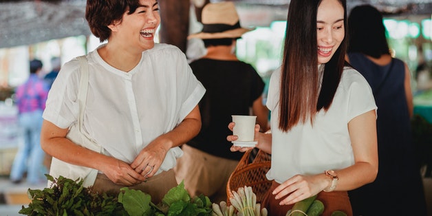 Two-women-laughing-at-store